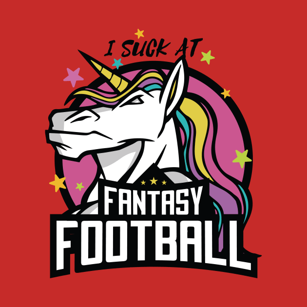 Funny Unicorn Fantasy Football Graphic Design by CoolArts