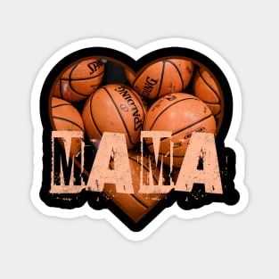 Basketball Mama with Heart image Magnet