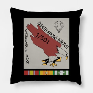 1st Battalion, 501st Parachute Infantry Regiment - Camp Eagle - Vietnam w VN SVC X 300 Pillow