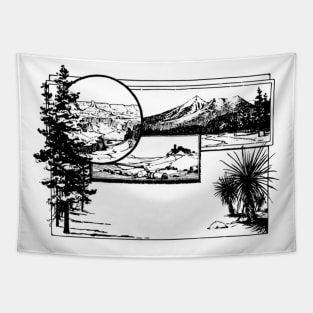 Nature scenes in monochrome Tapestry