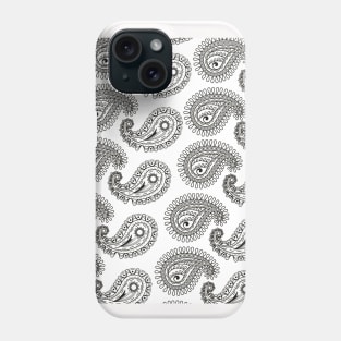 Paisley Neck Gator Cool Paisley Black and White Phone Case