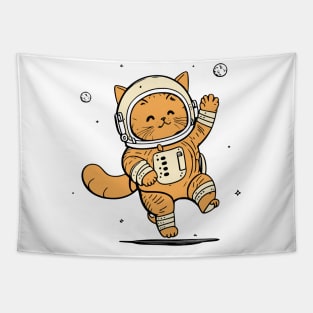 Cat in Space Funny Cat Gift Retro Vintage Funny Cat Tapestry