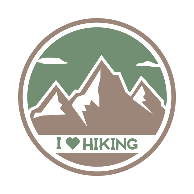 I Love Hiking by HolidayShirts