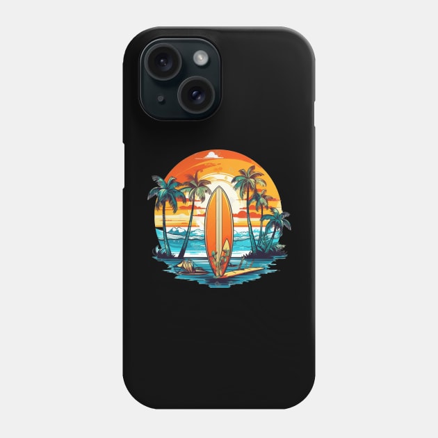 Summer Surfing Phone Case by piksimp