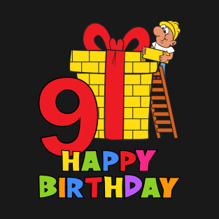 9th Birthday Party 9 Year Old Nine Years T-Shirt