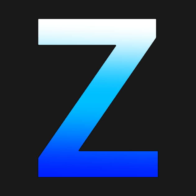 Blue Letter Z by JennaBunnies