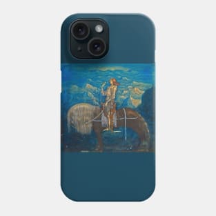 A KNIGHT RODE ON THE HORSE IN BLUE Swedish Fairy Tale Phone Case