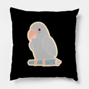 Cute Parrot - Gray Pillow