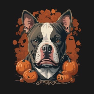 American Bulldog Pumpkin Halloween Costume T-Shirt