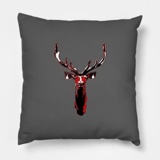 venison head Deer Stag Majestic Horns Noble Animal Pillow