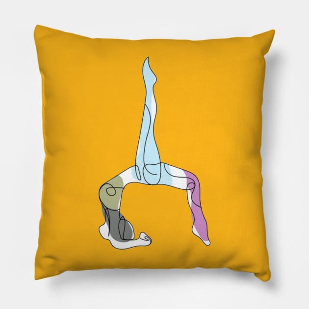 Pilates sitting pose Pillow by TheDesigNook