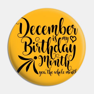 December Birthday Pin