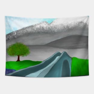 Mystery bridge Tapestry