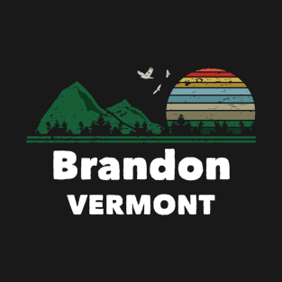Mountain Sunset Flying Birds Outdoor Brandon Vermont T-Shirt