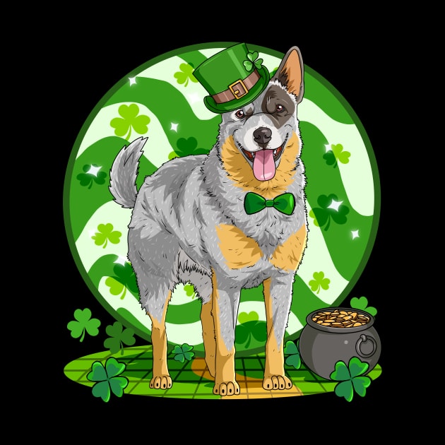 Australian Cattle Dog St Patricks Day Leprechaun by Noseking