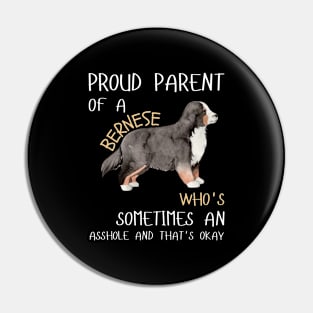 Proud Parents of Bernese Mountain Pet Lover Pin