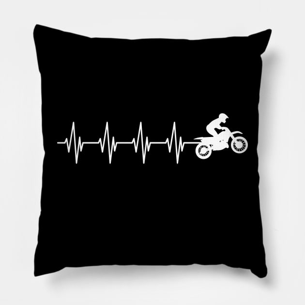 Motor Cross Heartbeat w Pillow by KC Happy Shop