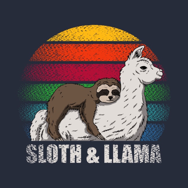 Llama and sloth by be yourself. design