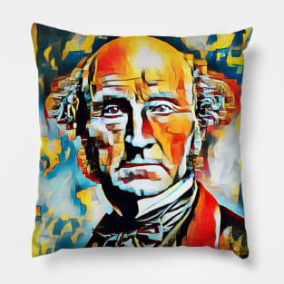 John Stuart Mill Abstract Portrait | John Stuart Mill Artwork 3 Pillow