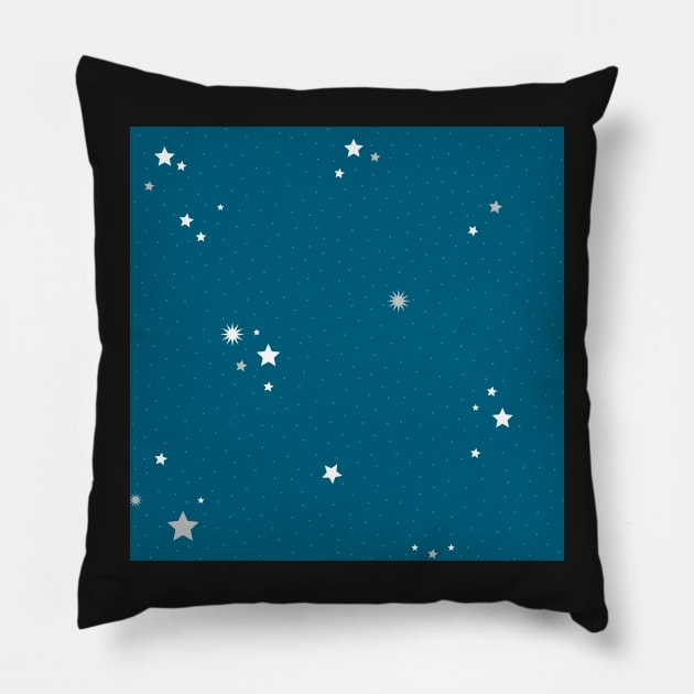 Starry Night - Blue Pillow by latheandquill
