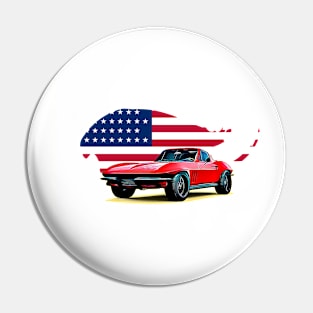 Classic Stingray USA Print Pin