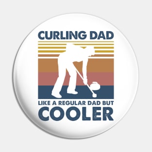 Curling Dad Vintage Gift Father's Day Pin