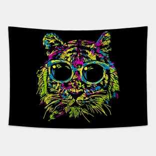 Sketchy Face Tabby Tapestry