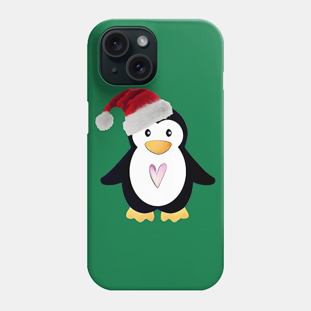 Santa Penguin Phone Case by MonarchGraphics