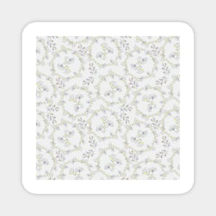 Simple floral wreath pattern Magnet