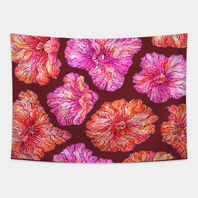 crumpled petals Tapestry by segismundoart