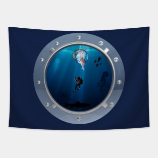 Deep Dive Parachuting Tapestry