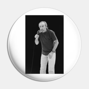 George Carlin BW Photograph Pin