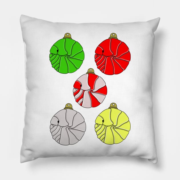 christmas isopod clothing Pillow by Artbychb