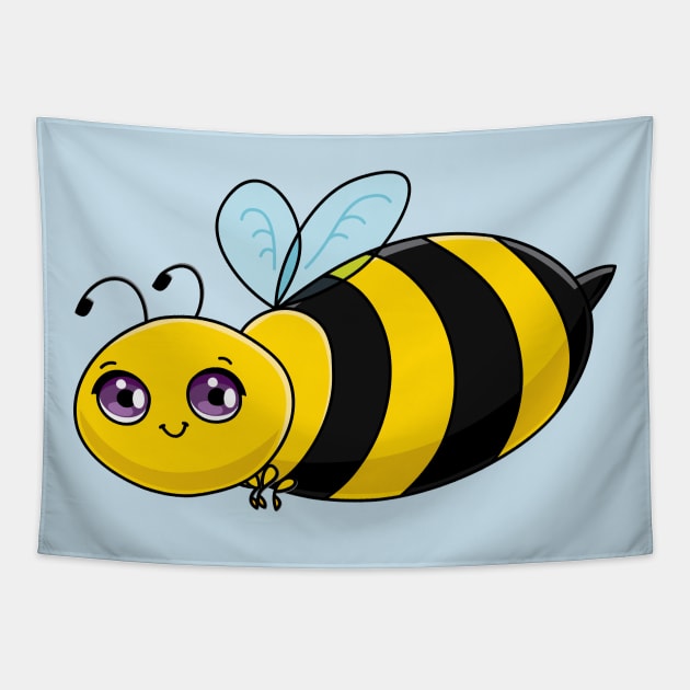 Cute Bee Tapestry by Character Alley