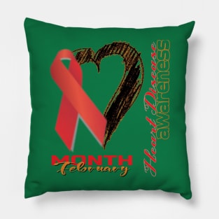 Heart disease awareness month Pillow