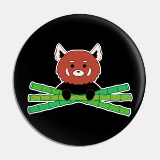 Red Panda and Bamboo Pin