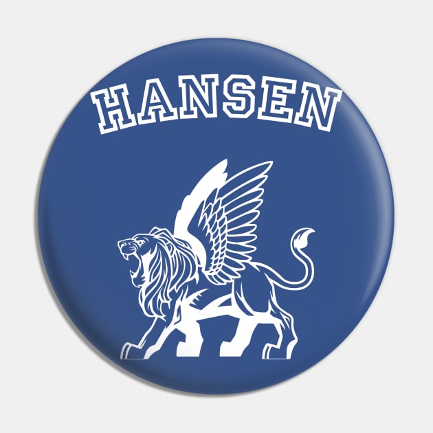 Hansen White Logo Pin by hamiltonarts