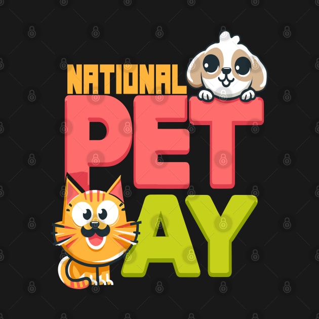 National Pet Day Fun: Cheerful Cat & Dog by maknatess