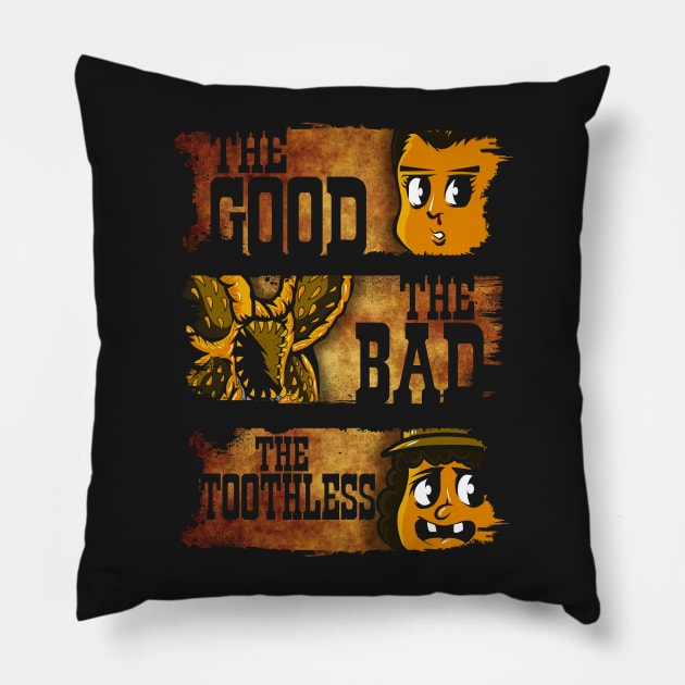 The Good The Bad & The Toothless Pillow by Lmann17