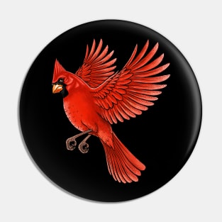 Red Cardinal bird Pin