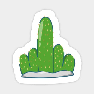 cute middle finger cactus Magnet