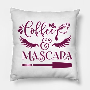 coffee and mascara Pillow