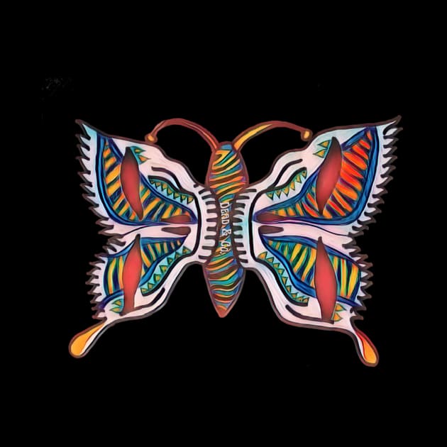 Dead & Co Steal Your Face Butterfly Hand drawn ArtfulNW by Artful Dead