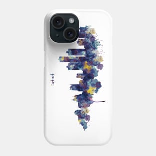 Detroit Skyline Silhouette Phone Case