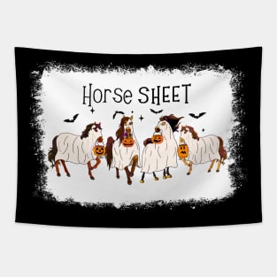 Horse Sheet Horse Ghost Halloween Funny Saying Men Women Tapestry