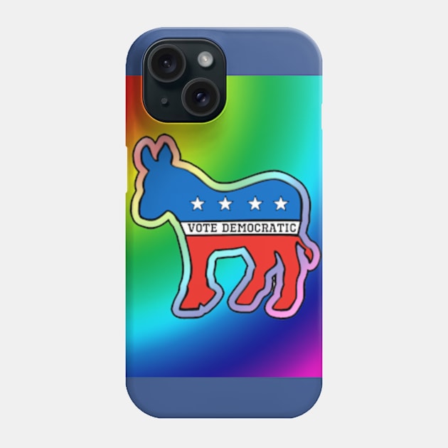 VOTE DEMOCRATIC - DEMOCRAT DONKEY MASCOT EQUALITY LGBT Phone Case by colormecolorado