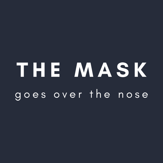 This mask goes over the nose by rachball