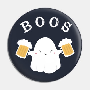 Funny Halloween Boos Beer Pun T-Shirt Pin