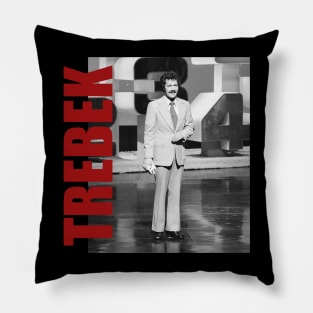Alex Trebek - Retro Aesthetic Fan Art Pillow
