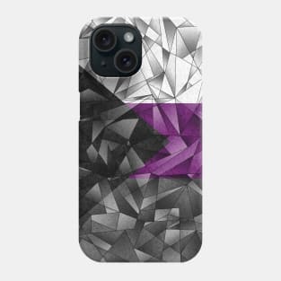 Abstract Fractal Triangles Demisexual Pride Flag Pattern Phone Case